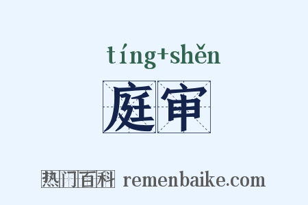 庭审是什么意思的图片
